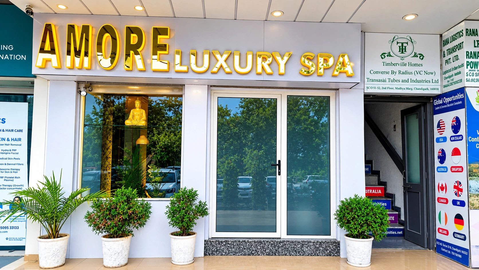 Amore Luxury Spa exterior in Sector 8C Chandigarh